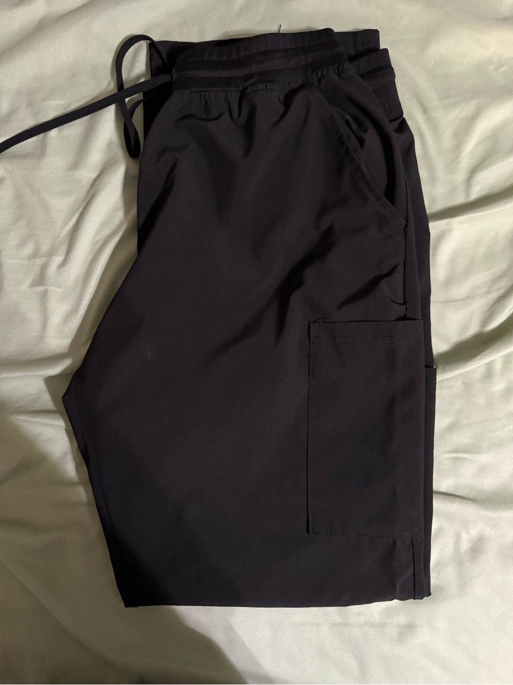 Women’s Black Scrub Pants with Elastic Drawstring Waist